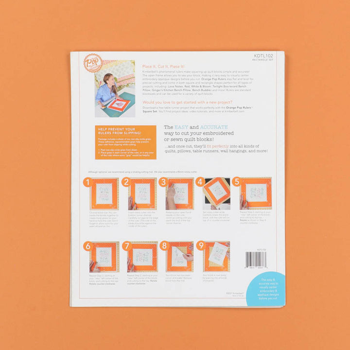 Orange Pop Rulers, Rectangle Set
