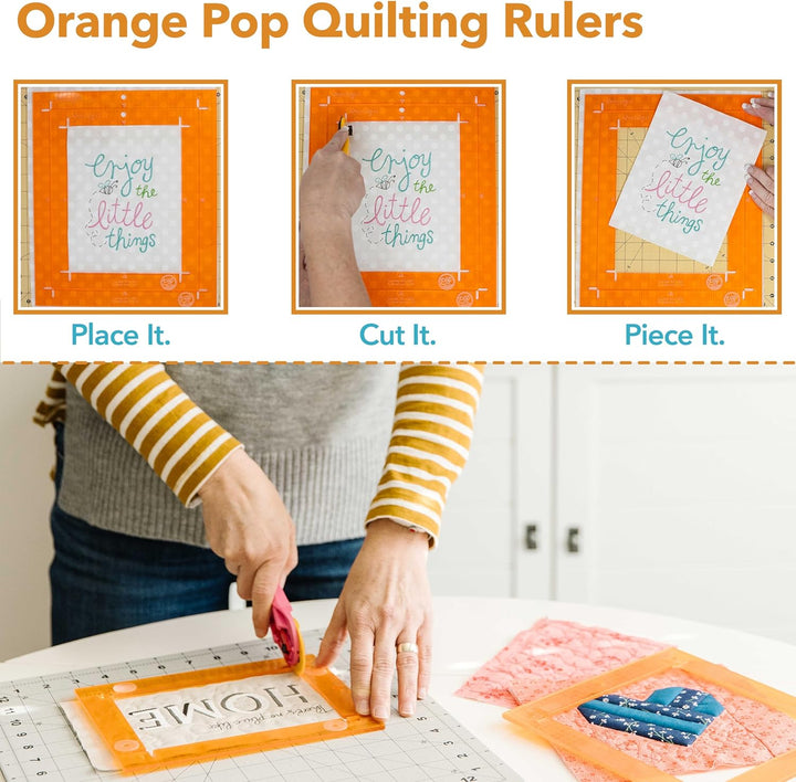 Orange Pop Rulers, Rectangle Set