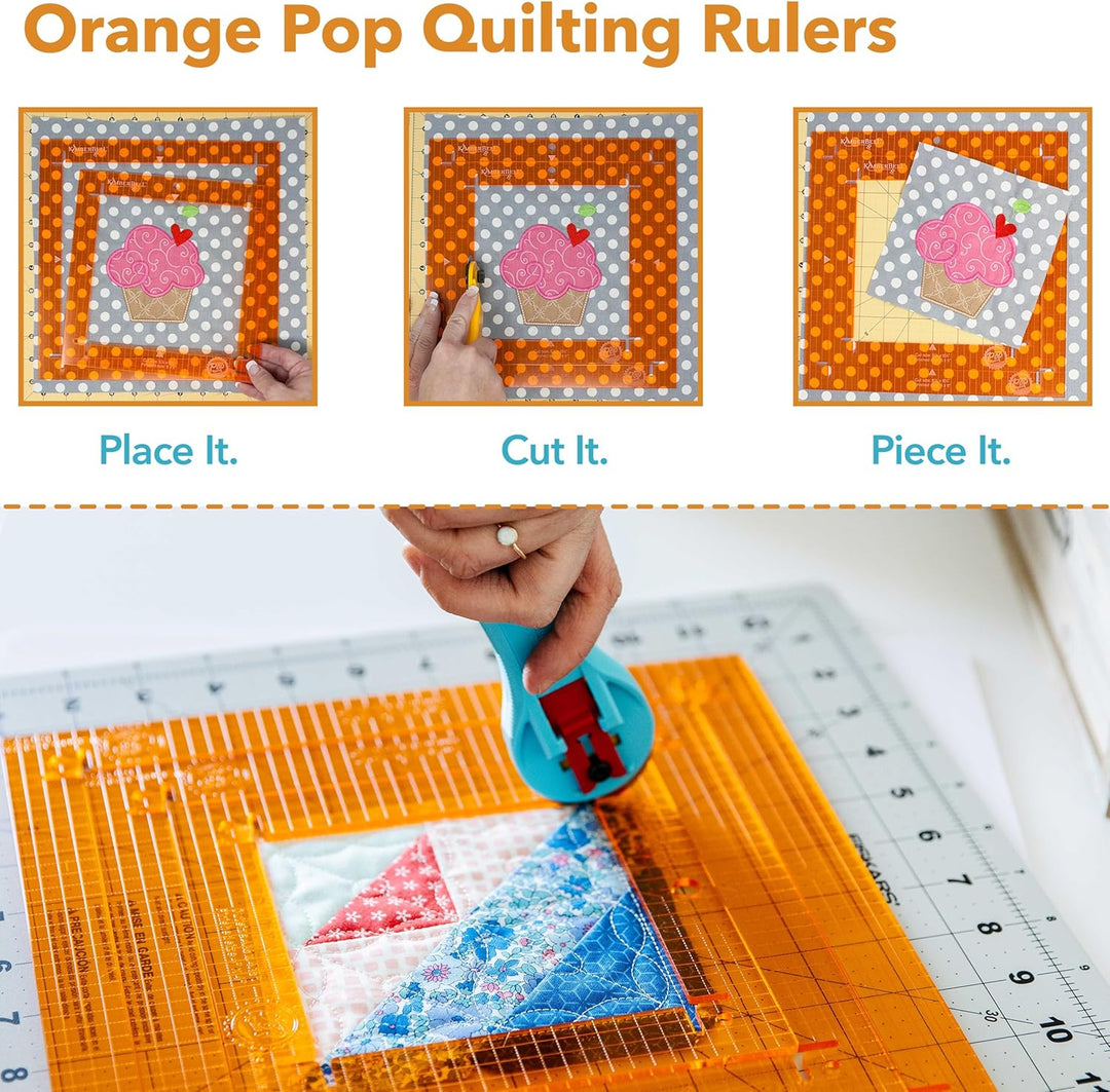 Orange Pop Rulers, Square Set