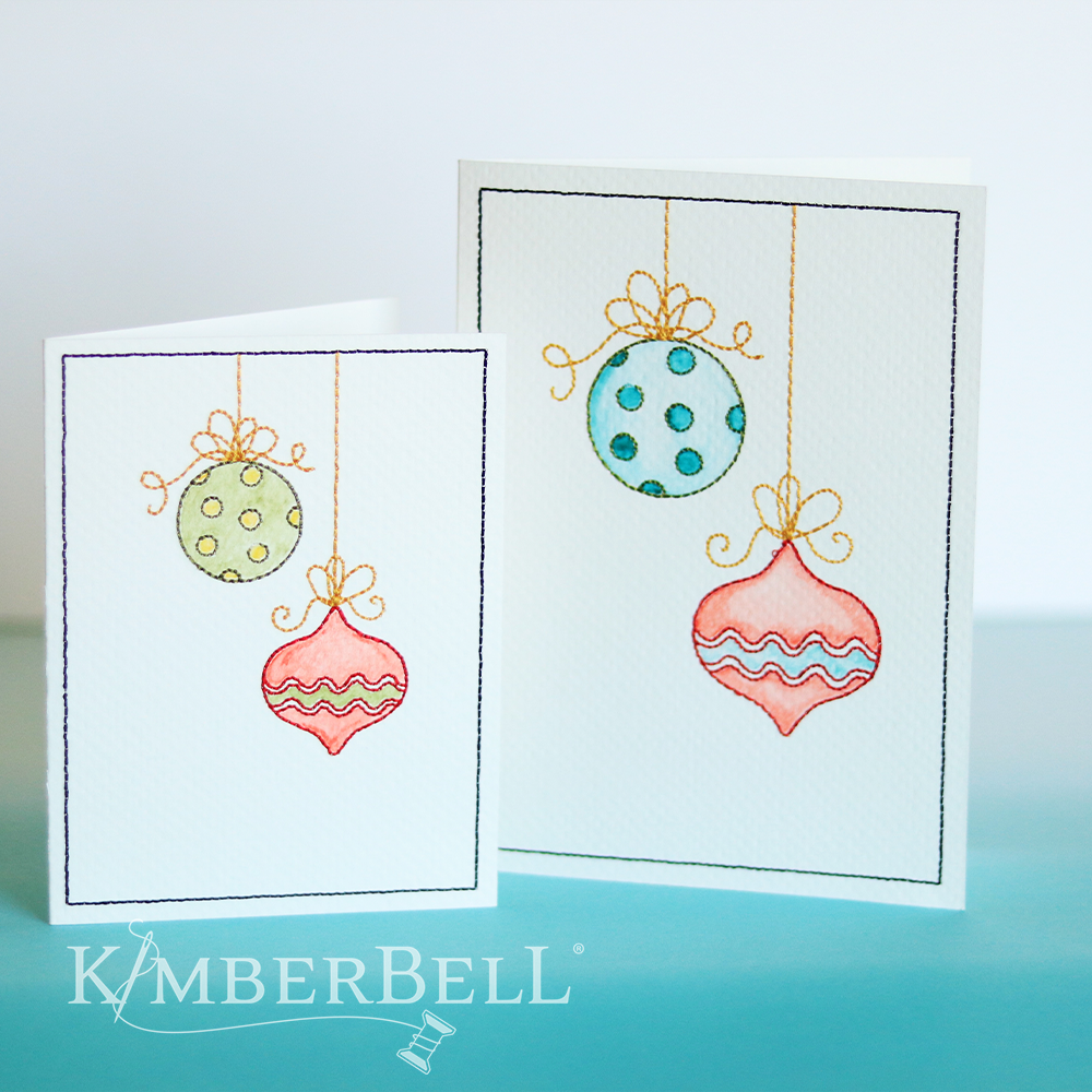 Embroidered Cards: Watercolor Wishes