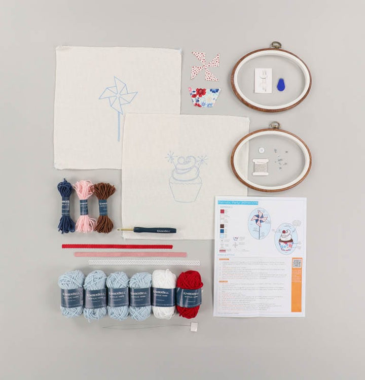 Patriotic Party! Punch Needle Plus Embroidery Kit
