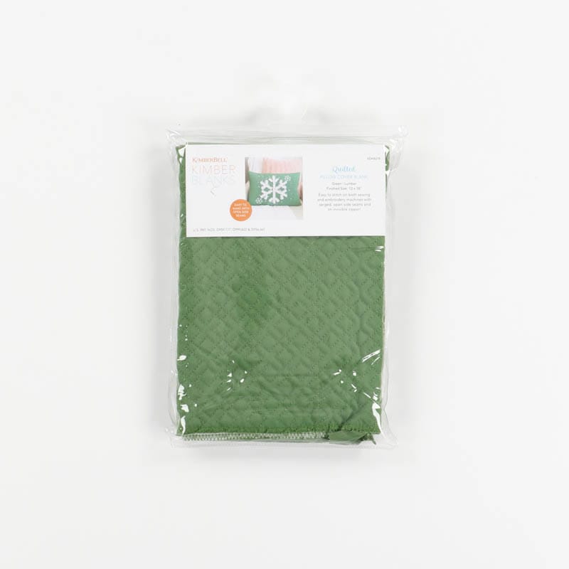Green Quilted Pillow Cover Blank