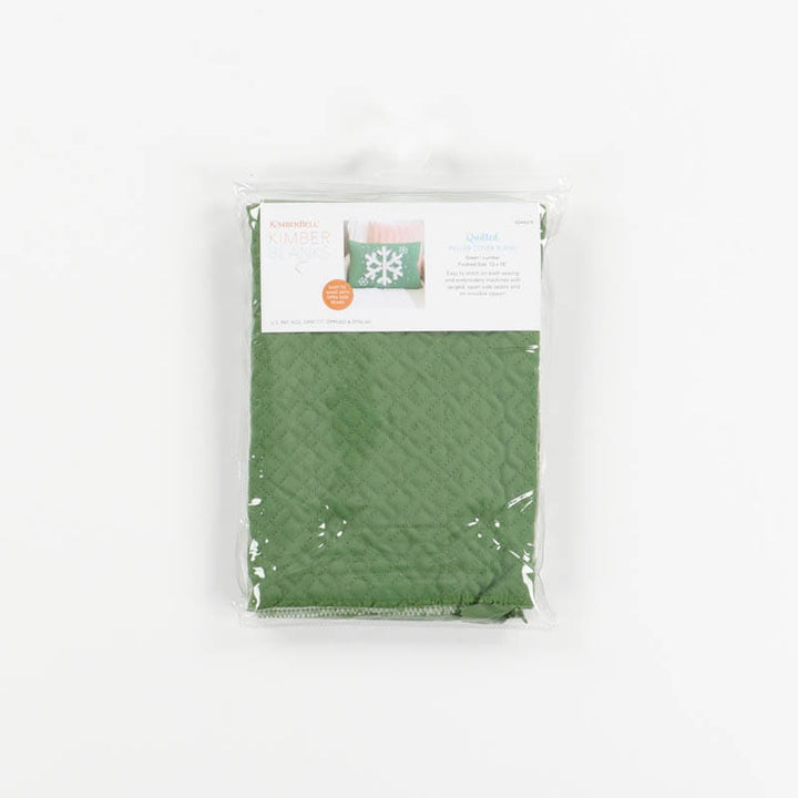 Green Quilted Pillow Cover Blank