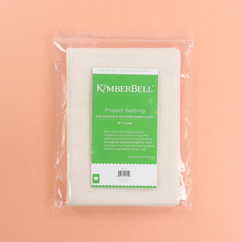 Package of Kimberbell Project Batting on a peach background