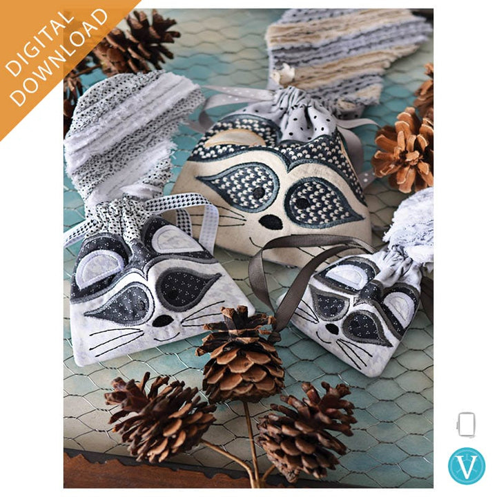 KDVT1073 Raccoon Cinch Gift Bag