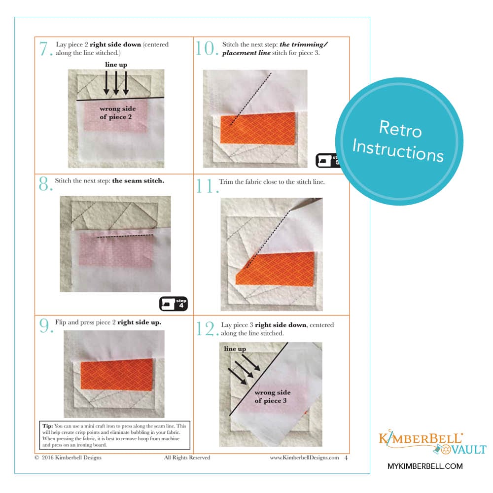 KDVT1061 Machine Embroidery Snowman Retro Instructions