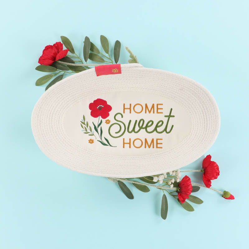Home Sweet Home Rope Bowl - Machine Embroidery Project Kit