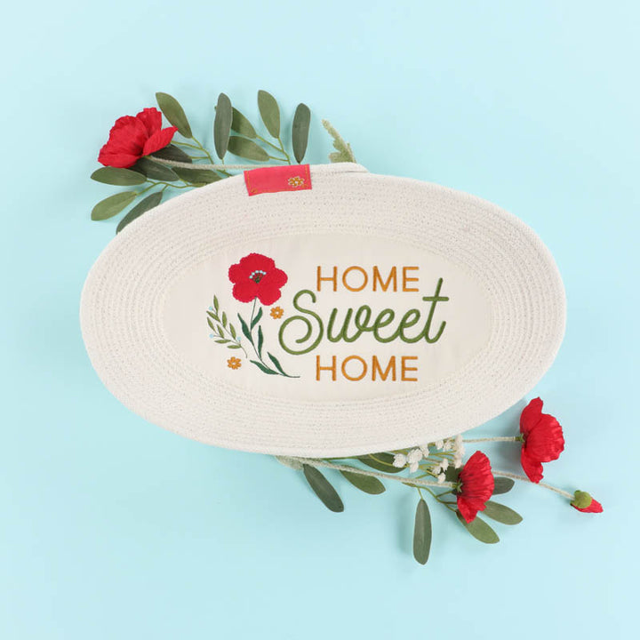 Home Sweet Home Rope Bowl - Machine Embroidery Project Kit