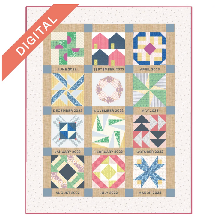 2023 Sampler Quilt Digital Pattern (Freebie)