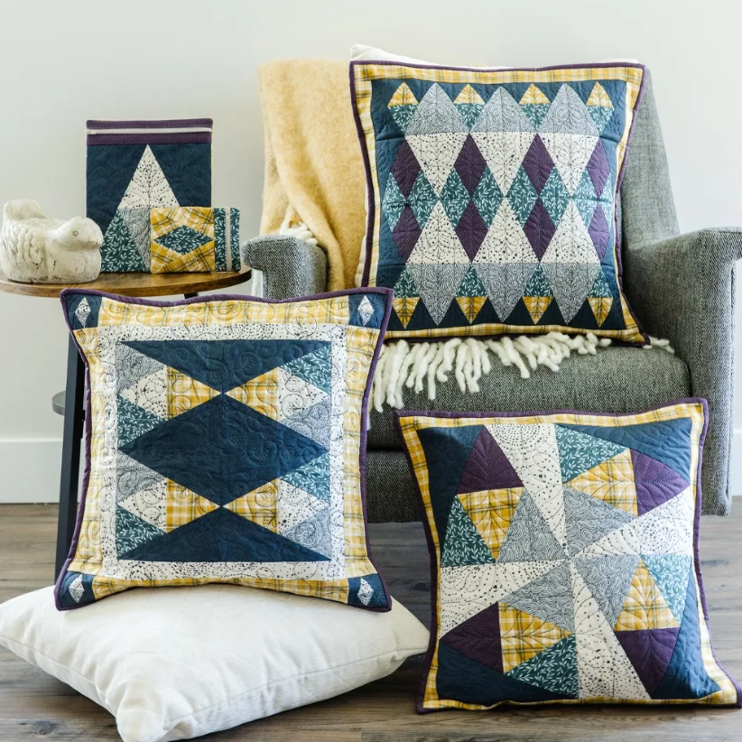 October 2023 Stacked Triangles Block (Digital)