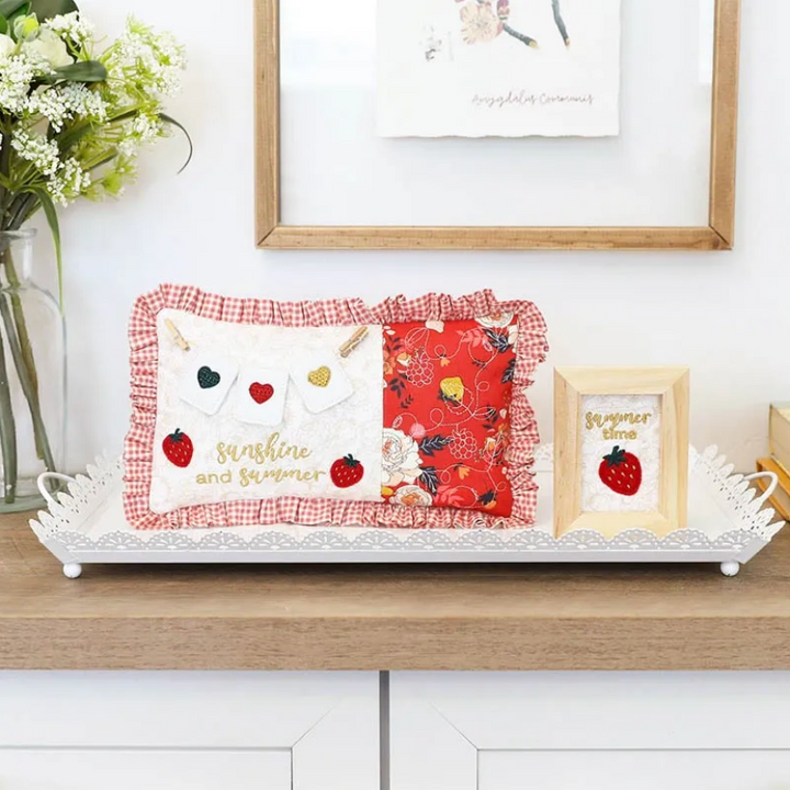 July 2025 Summer Ruffled Pillow *Digital Files Included*