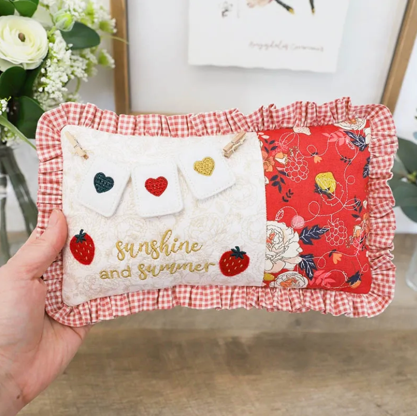 July 2025 Summer Ruffled Pillow *Digital Files Included*