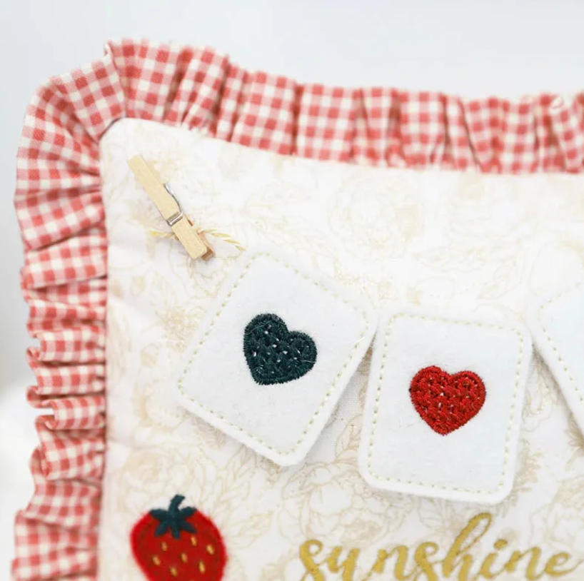 July 2025 Summer Ruffled Pillow *Digital Files Included*