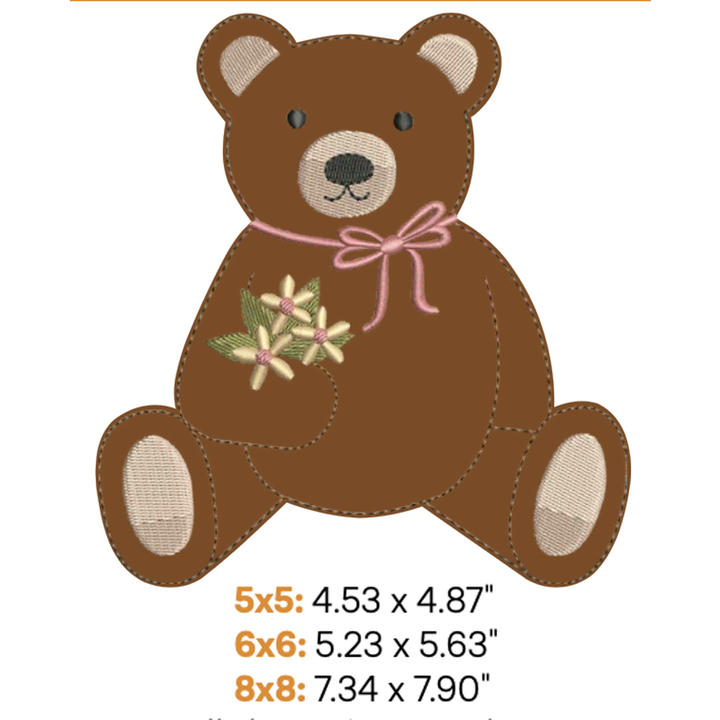 Teddy Bear Applique 1 (Digital Download)