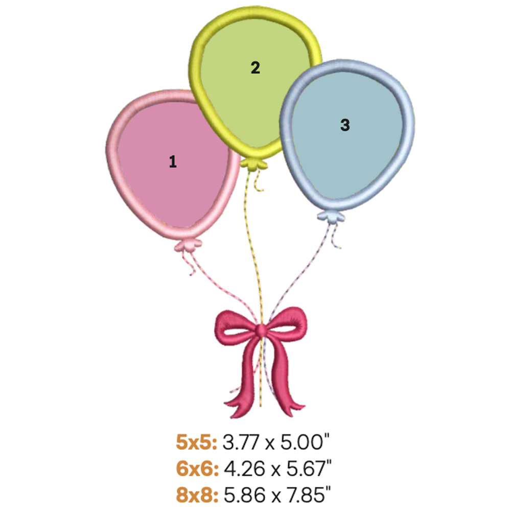 Balloons Applique 1 (Digital Download)