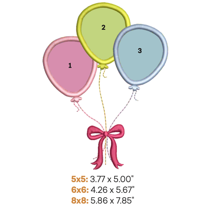 Balloons Applique 1 (Digital Download)