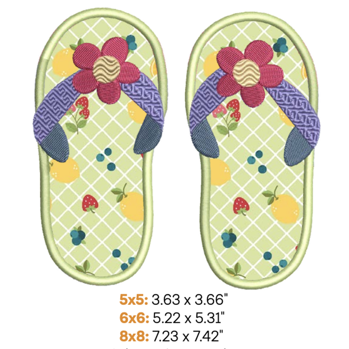 Flip Flops Applique 1 (Digital Download)