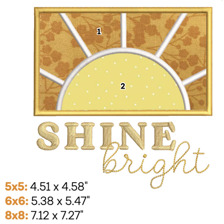 Sunshine Applique 1 (Digital Download)