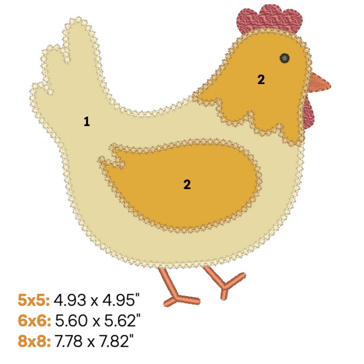 Chicken Applique 1 (Digital Download)