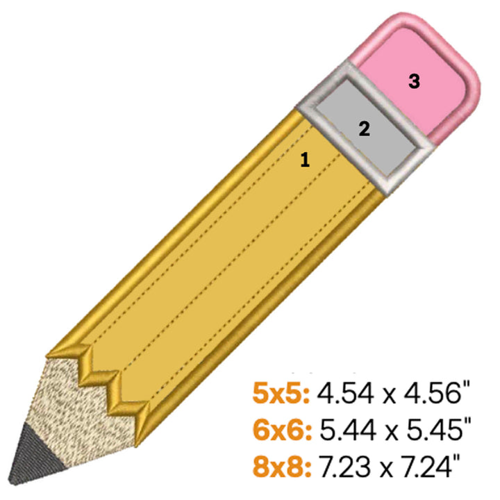 Chunky Pencil Applique 1 (Digital Download)
