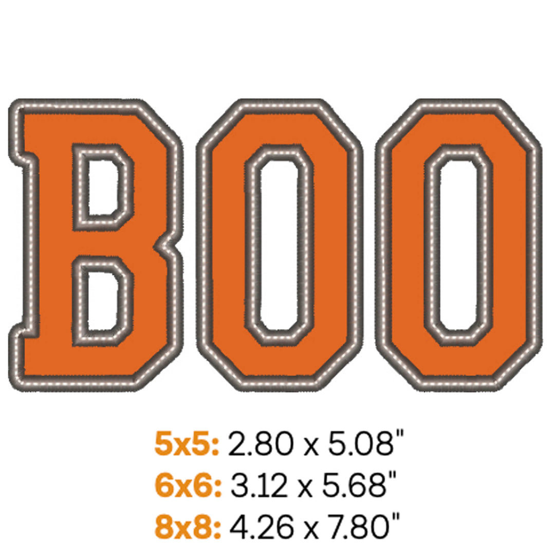 Boo Collegiate Letters Applique 1 (Digital Download)