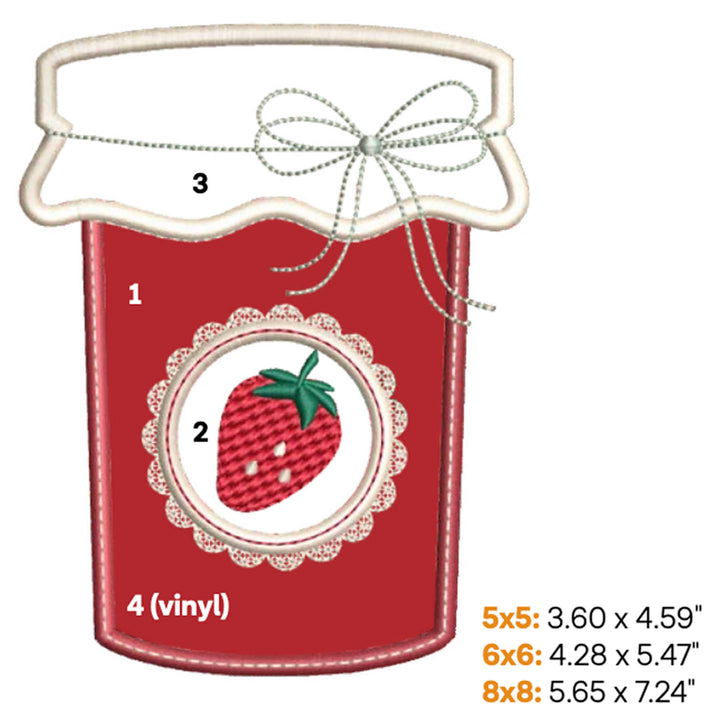 Jar of Jam Applique 1 (Digital Download)