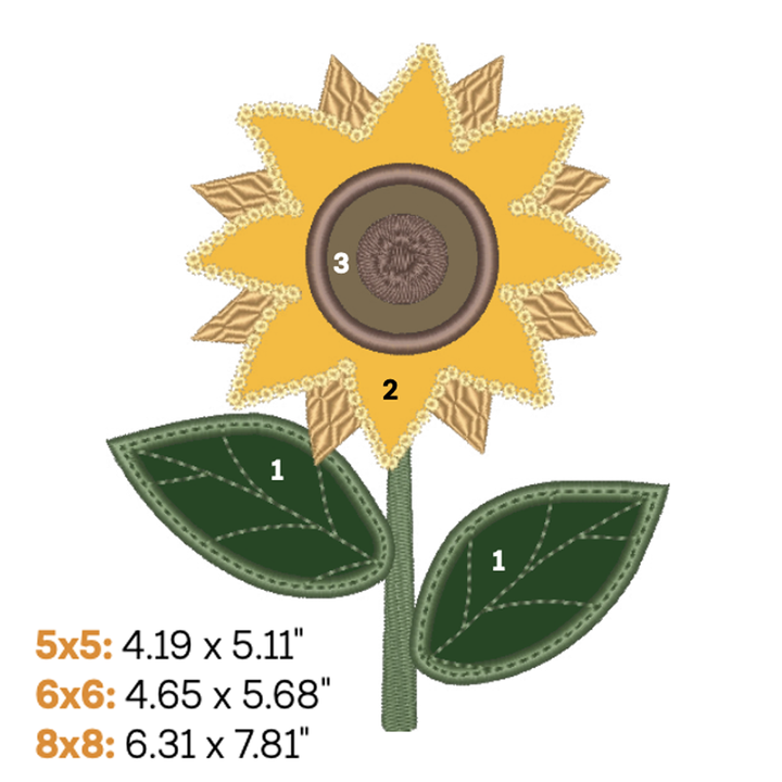 Sunflower Applique 1 (Digital Download)