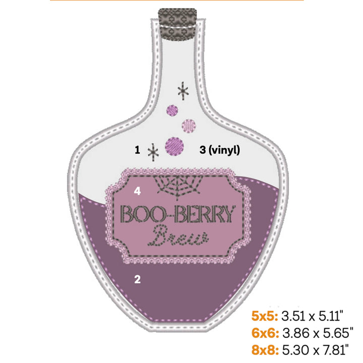 Potion Bottle Applique 1 (Digital Download)