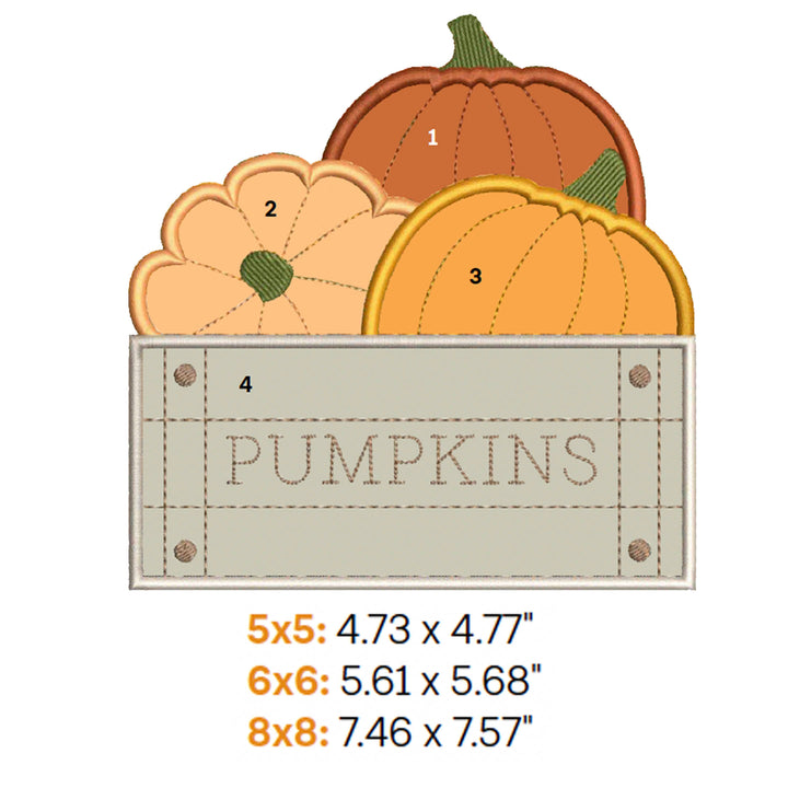 Crate of Pumpkins Applique 1 (Digital Download)