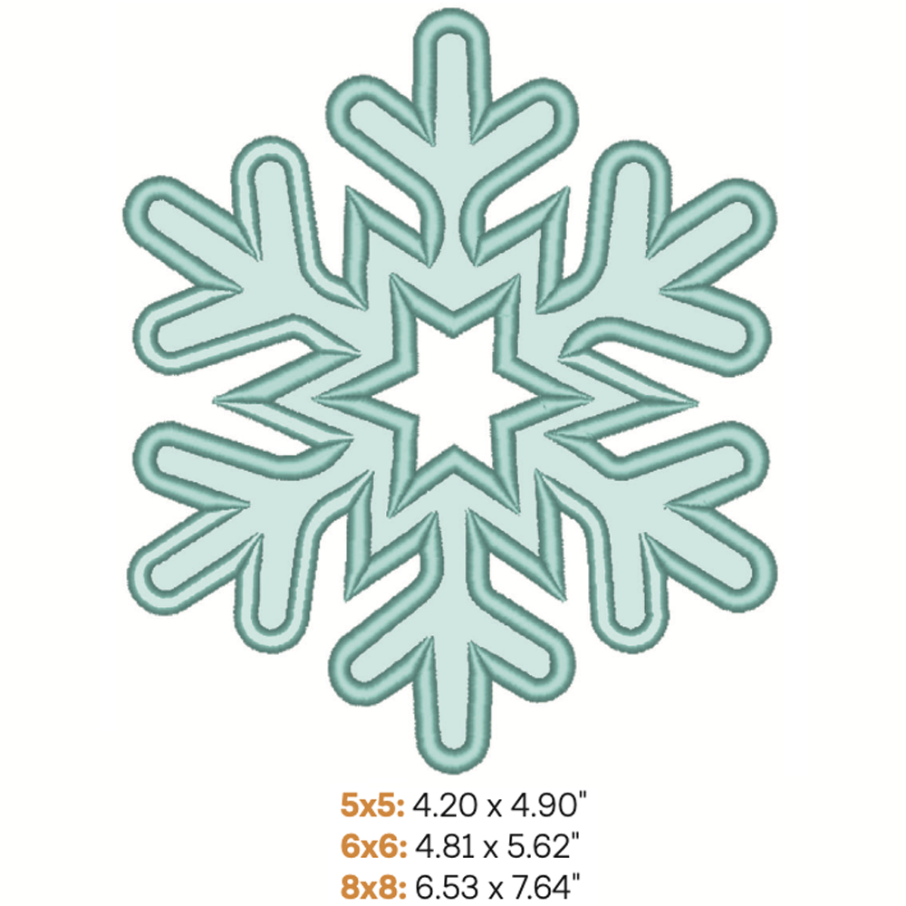 Snowflake Applique 2 (Digital Download)