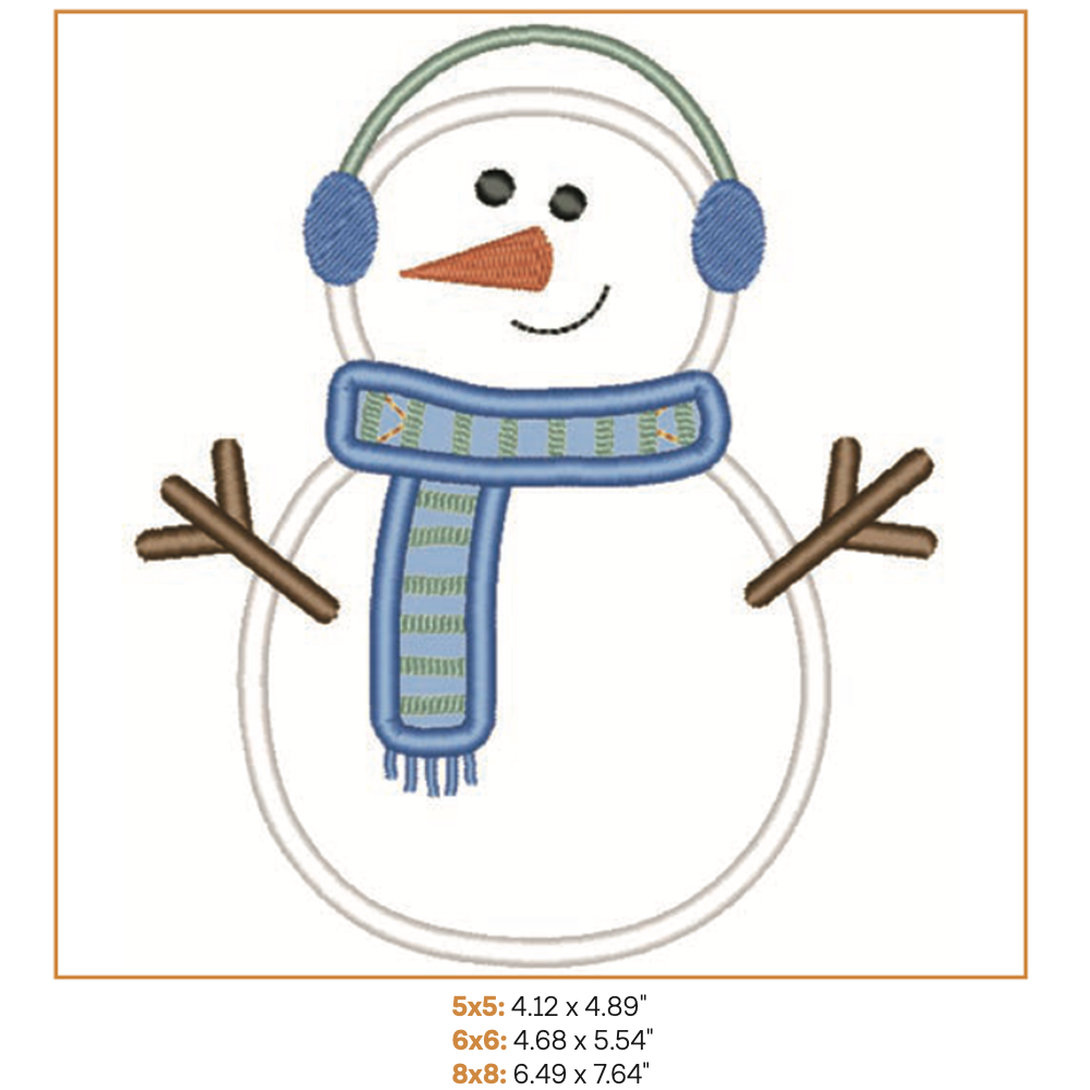 Snowman Applique 1