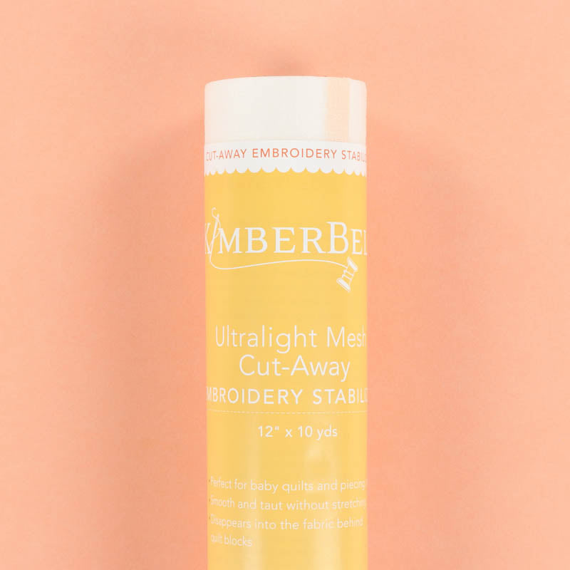 Ultralight Mesh Cut-Away Stabilizer on a Peach Background