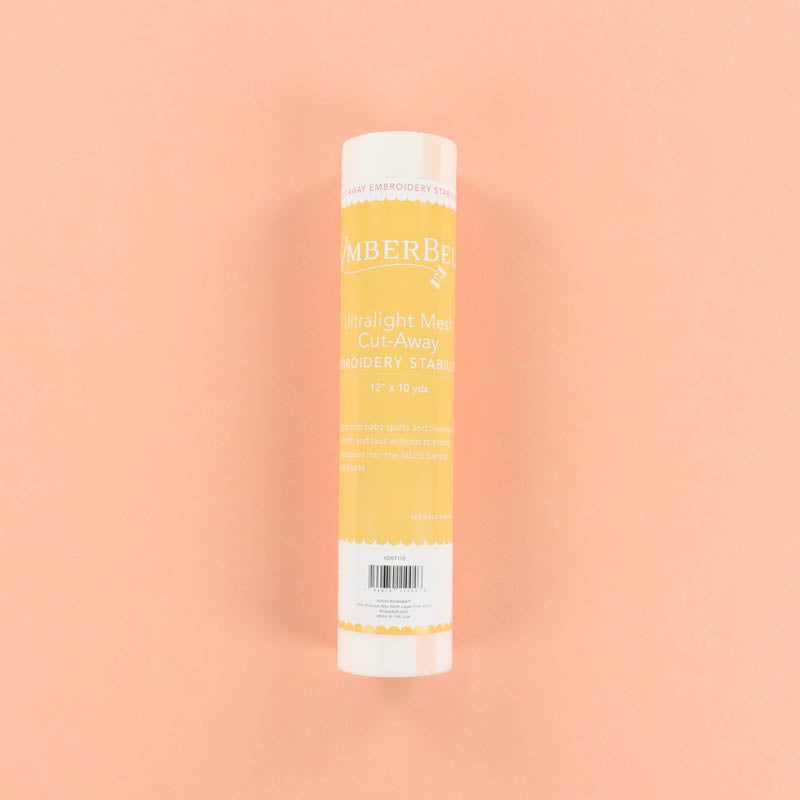 Ultralight Mesh Cut-Away Stabilizer on a Peach Background