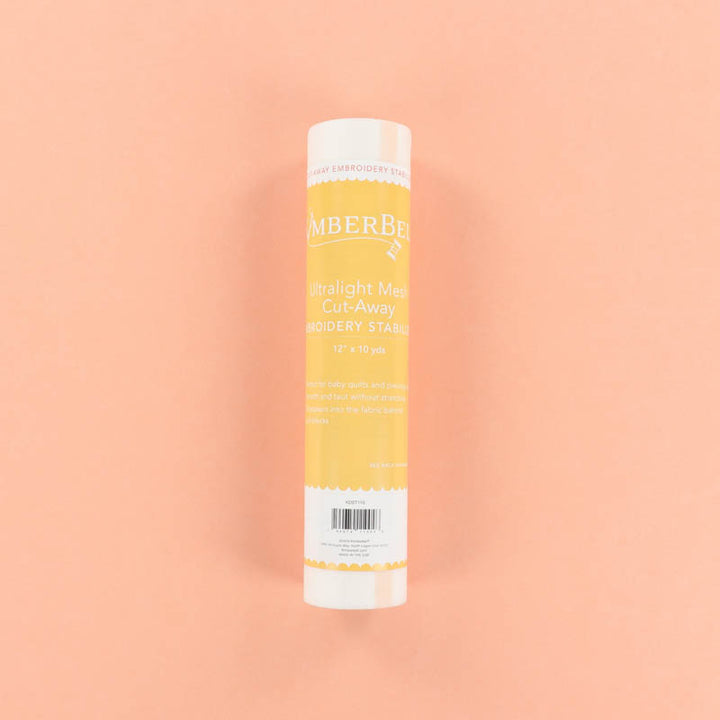 Ultralight Mesh Cut-Away Stabilizer on a Peach Background