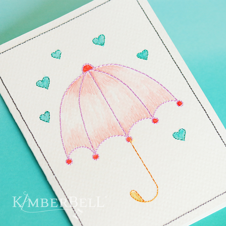 Embroidered Cards: Watercolor Wishes