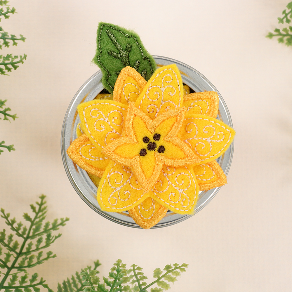 Poinsettia Jar Topper