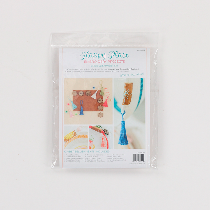 Happy Place Embroidery Projects Embellishment Kit