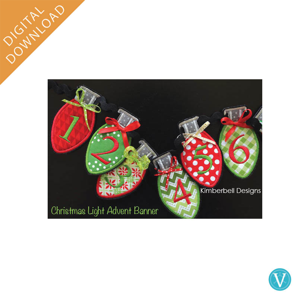 KDVT1090 Christmas Light Advent Banner