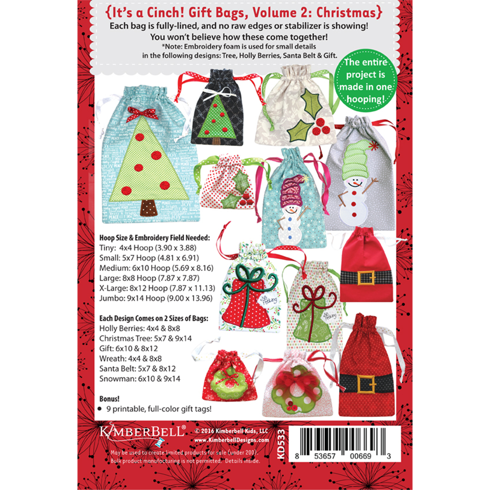It's A Cinch! Gift Bags, Vol. 2: Christmas