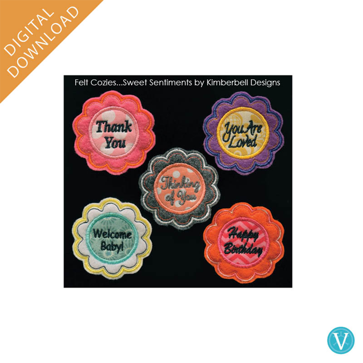 KDVT1087 Sweet Sentiments Felt Cozies