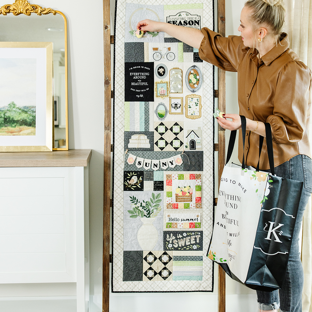 Quilting Through the Seasons Large Tote, 18 x 18"