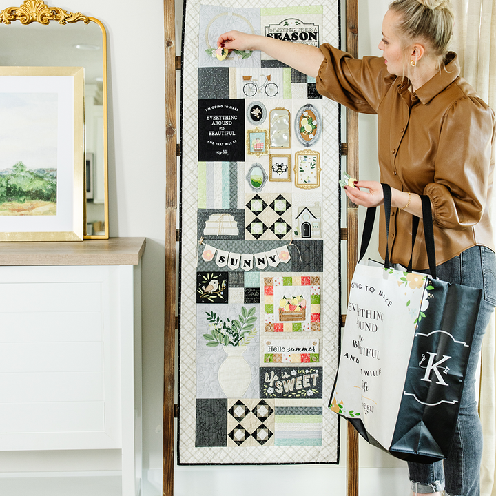 Quilting Through the Seasons Large Tote, 18 x 18"