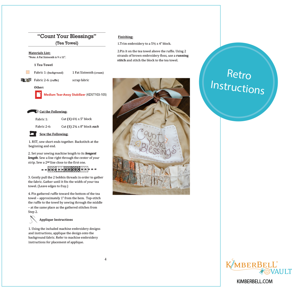 Count Your Blessings Tea Towel