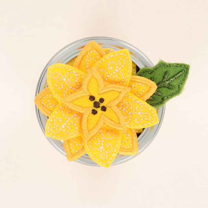 Poinsettia Jar Topper