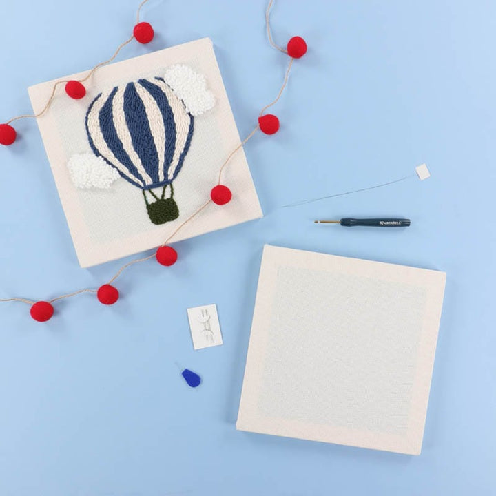 Premium 8” Pre-Stretched Monk’s Cloth Frame & Punch Needle Tool Set