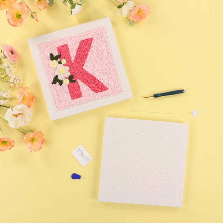 Premium 10” Pre-Stretched Monk’s Cloth Frame & Punch Needle Tool Set