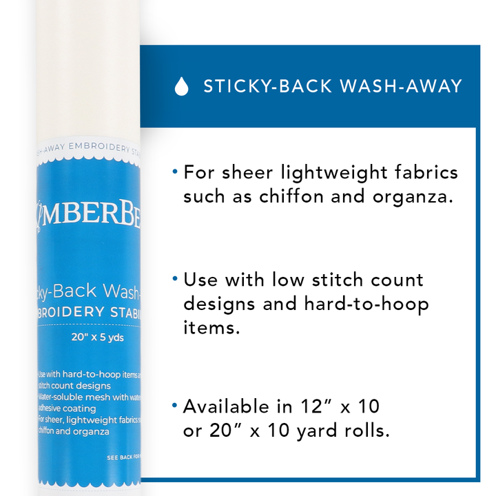 Sticky-Back Wash-Away