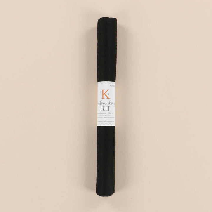 Black Licorice Embroidery Felt