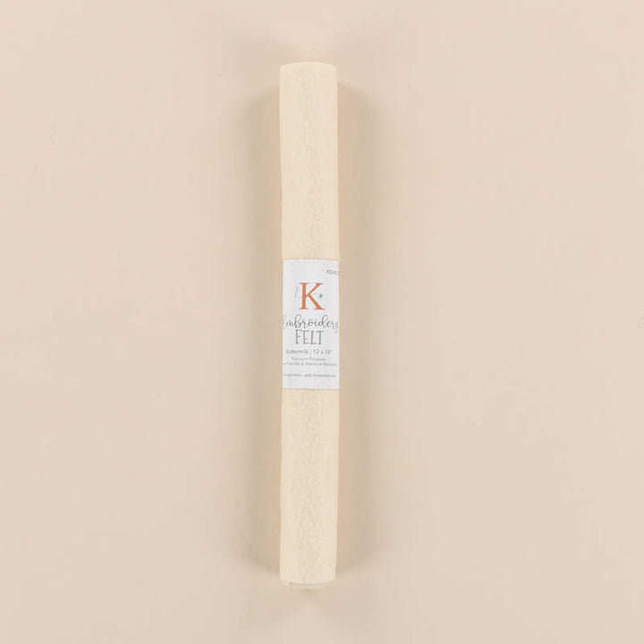 Buttermilk Embroidery Felt