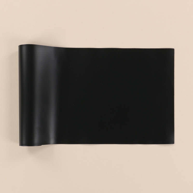 Black Embroidery Leather